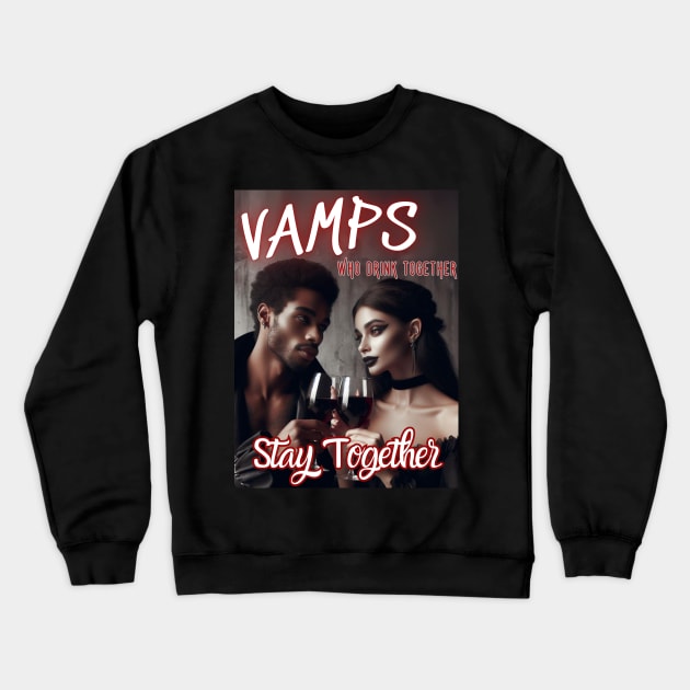 Vamps Who Drink Together, Stay Together v2 Crewneck Sweatshirt by GeekGirlsBazaar